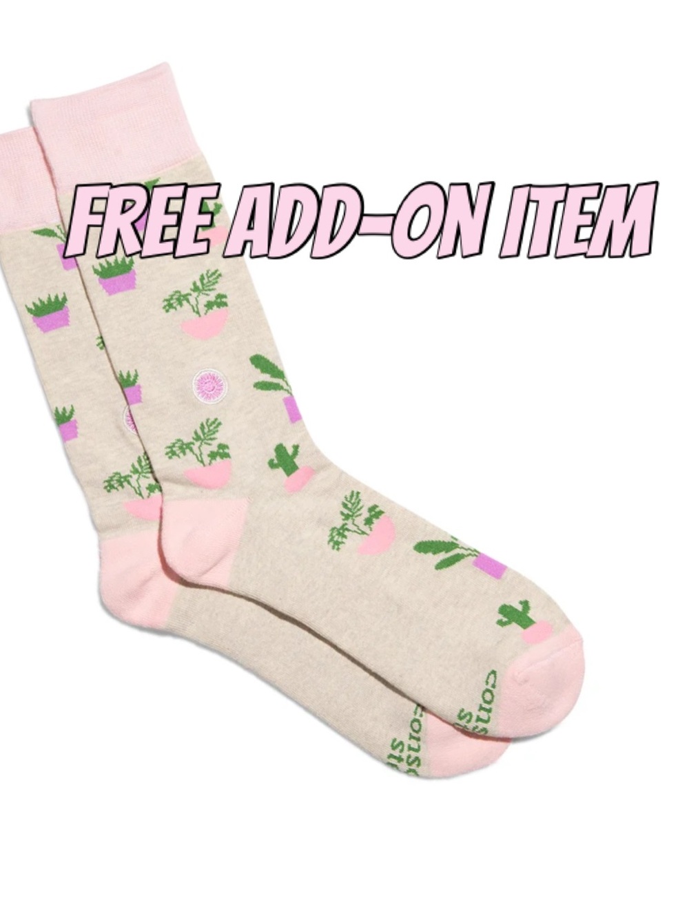 Happy Houseplants socks - free add on
